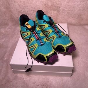 Salomon Speedcross 3 Trail Running Shoes | Teal Yellow | Women’s Size 9